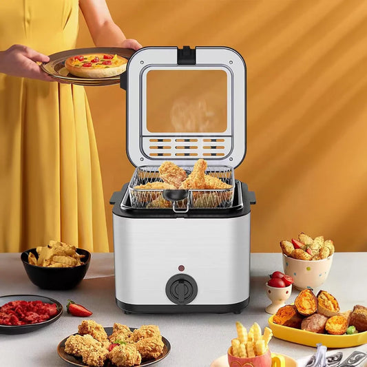 Mini Friggitrice Elettrica™ | Compatta, Veloce e Sicura