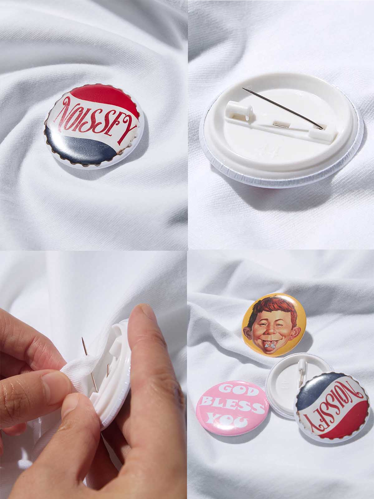 BOUNCE BACK™ | Maglia Crop Streetwear con Stampa Berretto Lana e Badge DIY