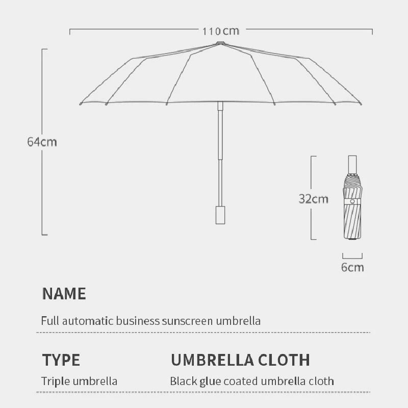 Automatic folding and light umbrella