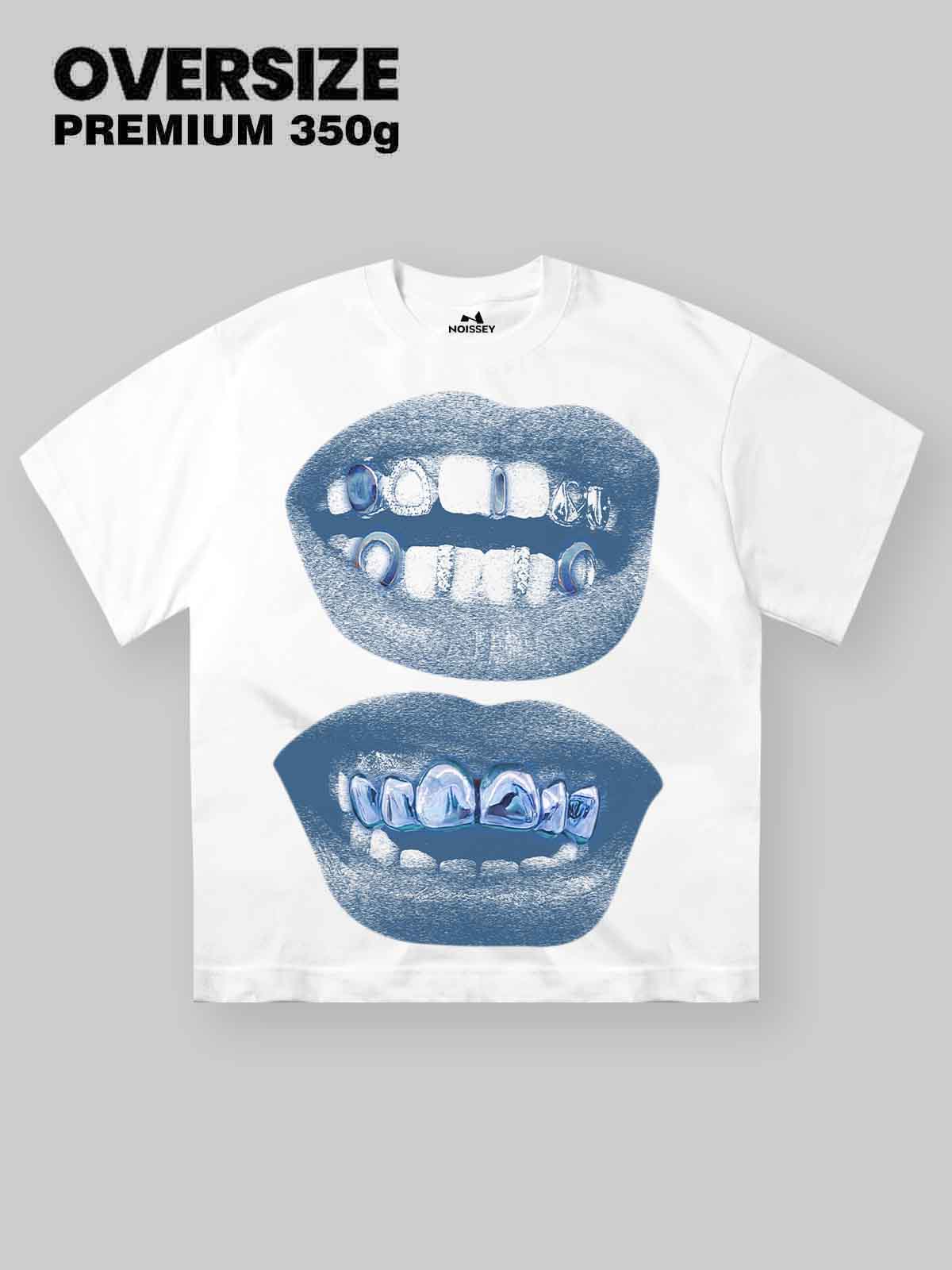 BOUNCE BACK™ | T-Shirt Oversize di Alta Qualità con Stampa Labbra Blu