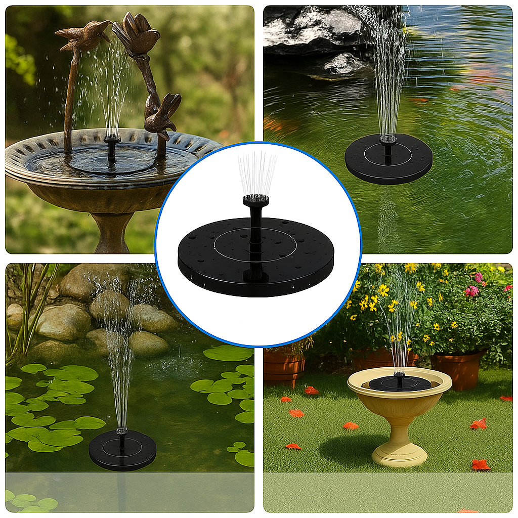<tc>Solar Garden Fountain™ | 6 Nozzles for Ponds and Outdoor Water Features</tc>