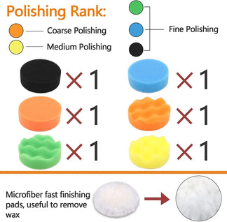 Polishing with car restoration kit 41 pcs abrasive discs and polishing swabs