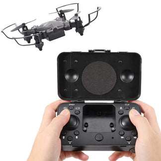 Folding drone with camera, controllable via remote control or smartphone with Wi-Fi connection