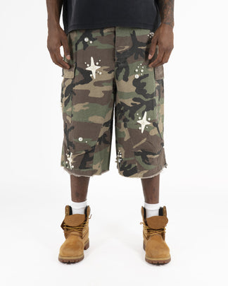 Bermuda Cargo Camo™ | Con Applicazioni di Perle e Stelle