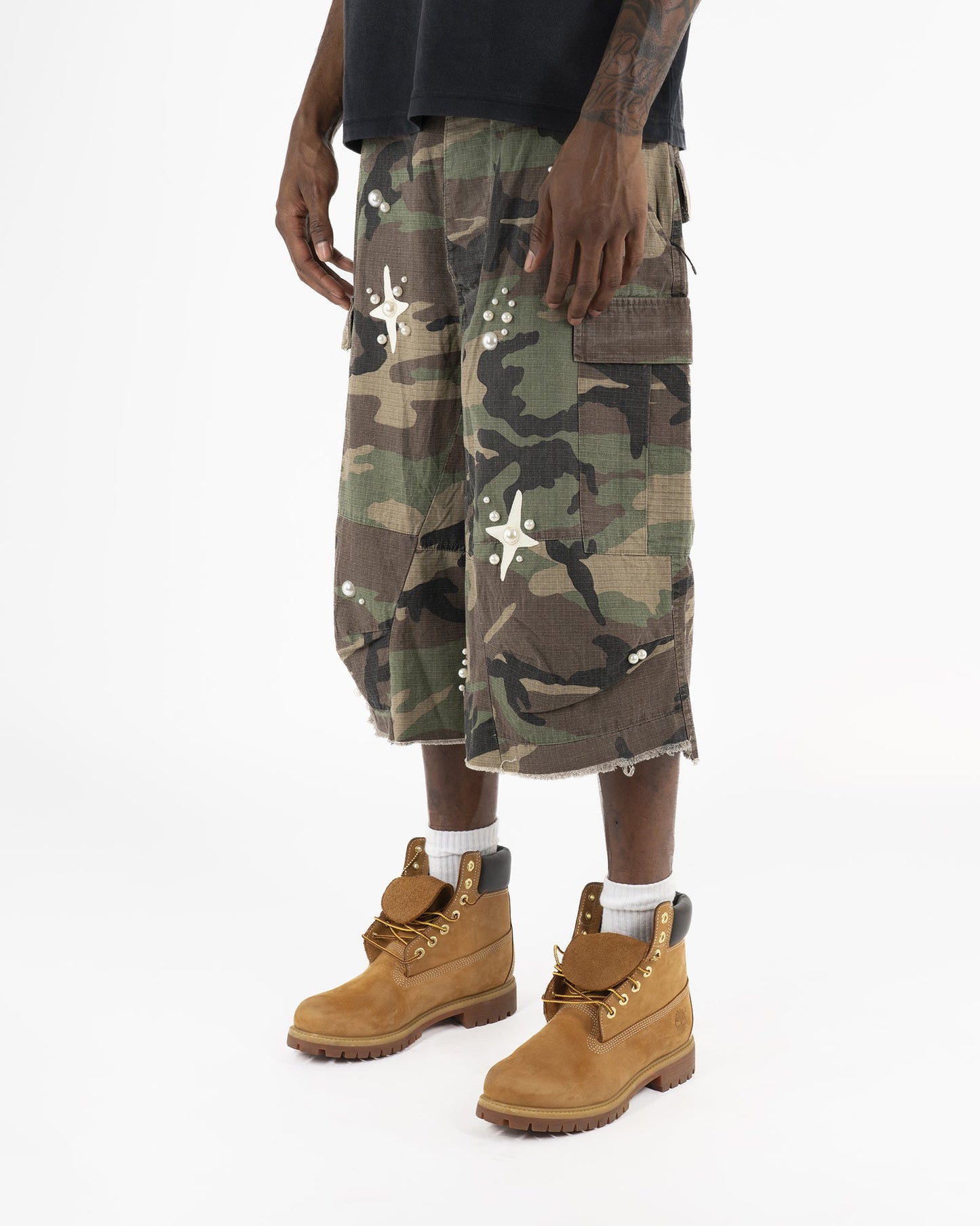 Bermuda Cargo Camo™ | Con Applicazioni di Perle e Stelle