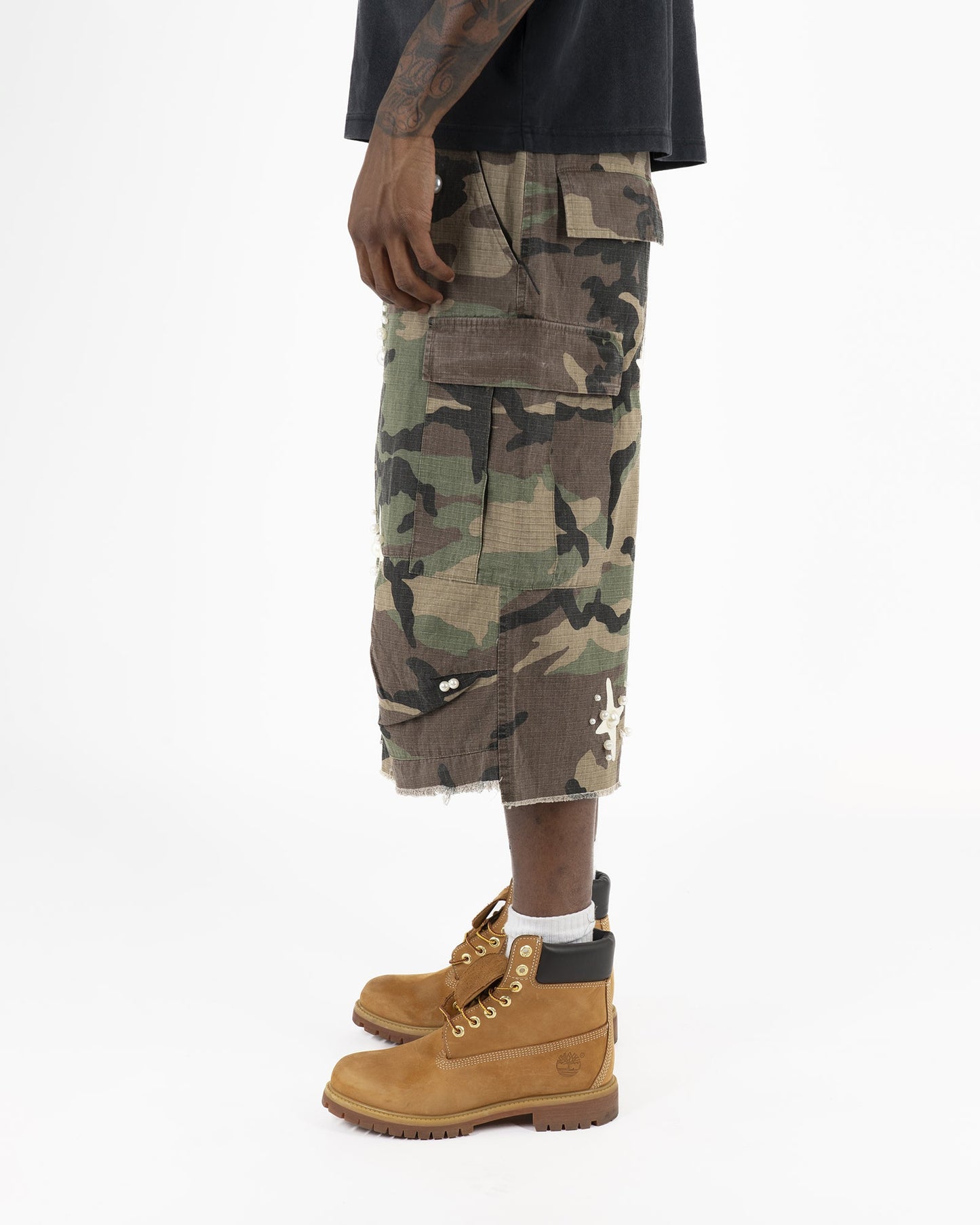 Bermuda Cargo Camo™ | Con Applicazioni di Perle e Stelle