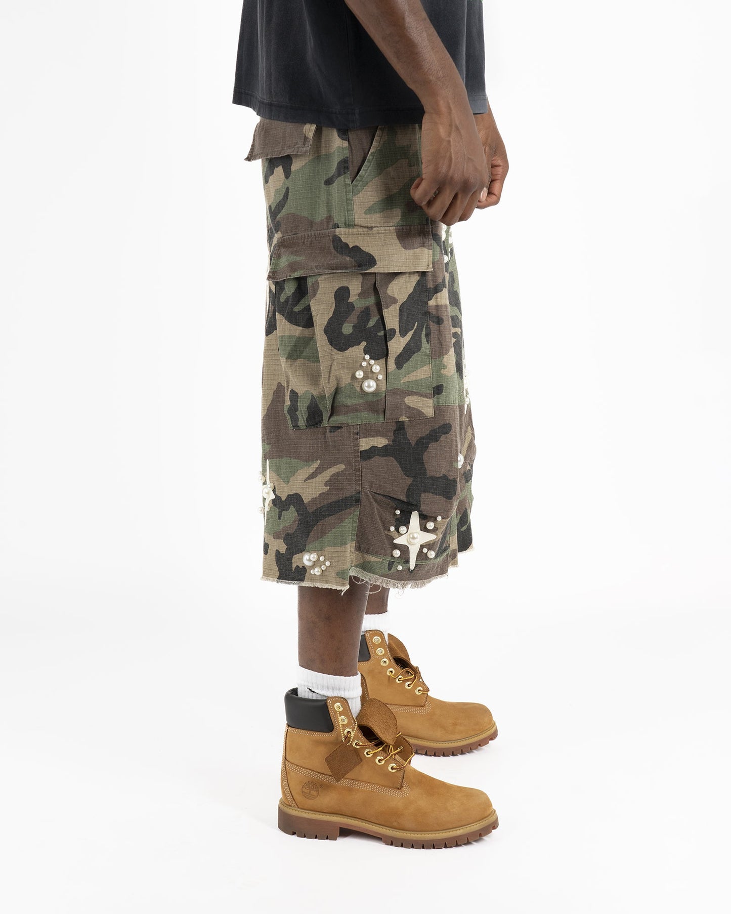 Bermuda Cargo Camo™ | Con Applicazioni di Perle e Stelle