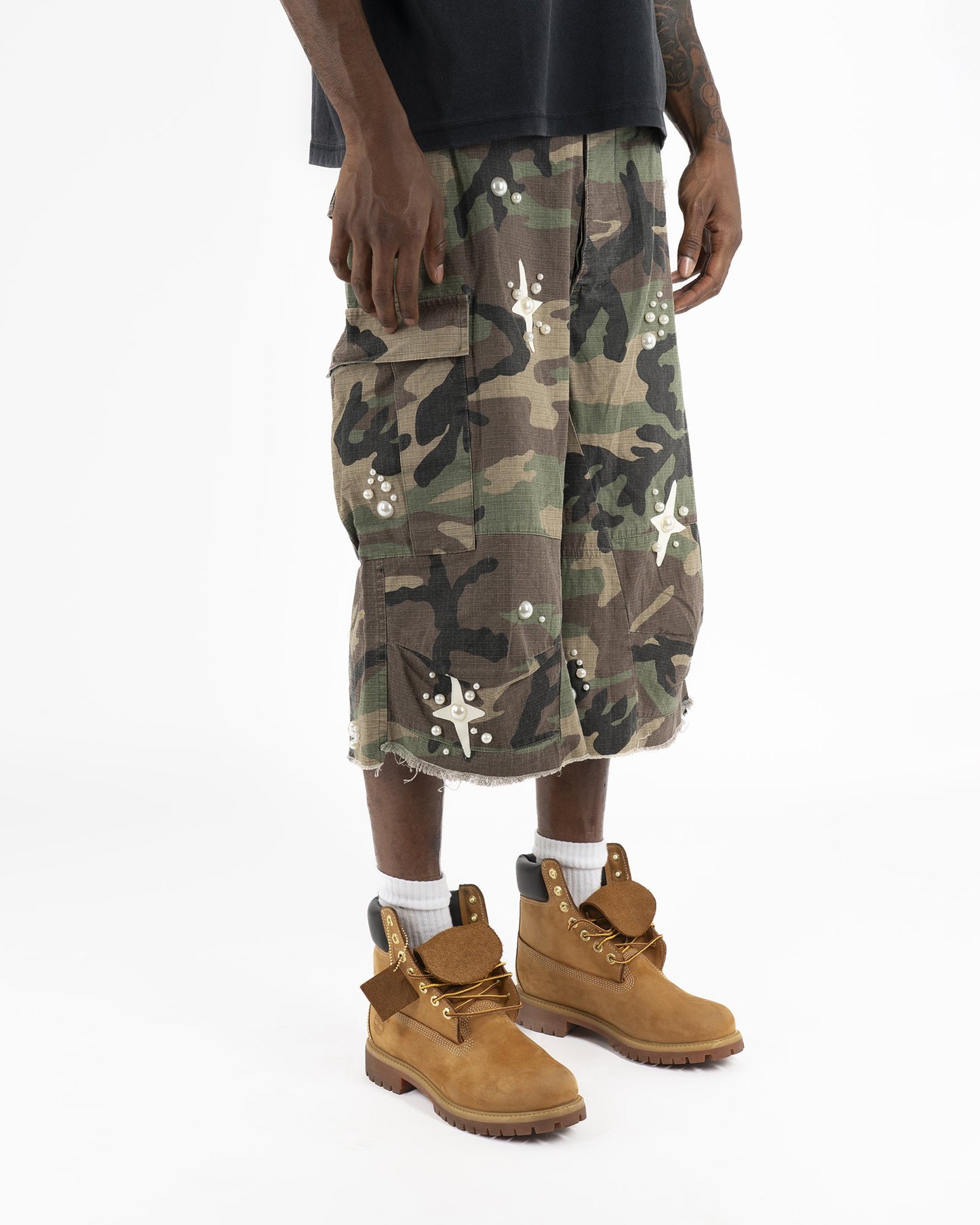 Bermuda Cargo Camo™ | Con Applicazioni di Perle e Stelle