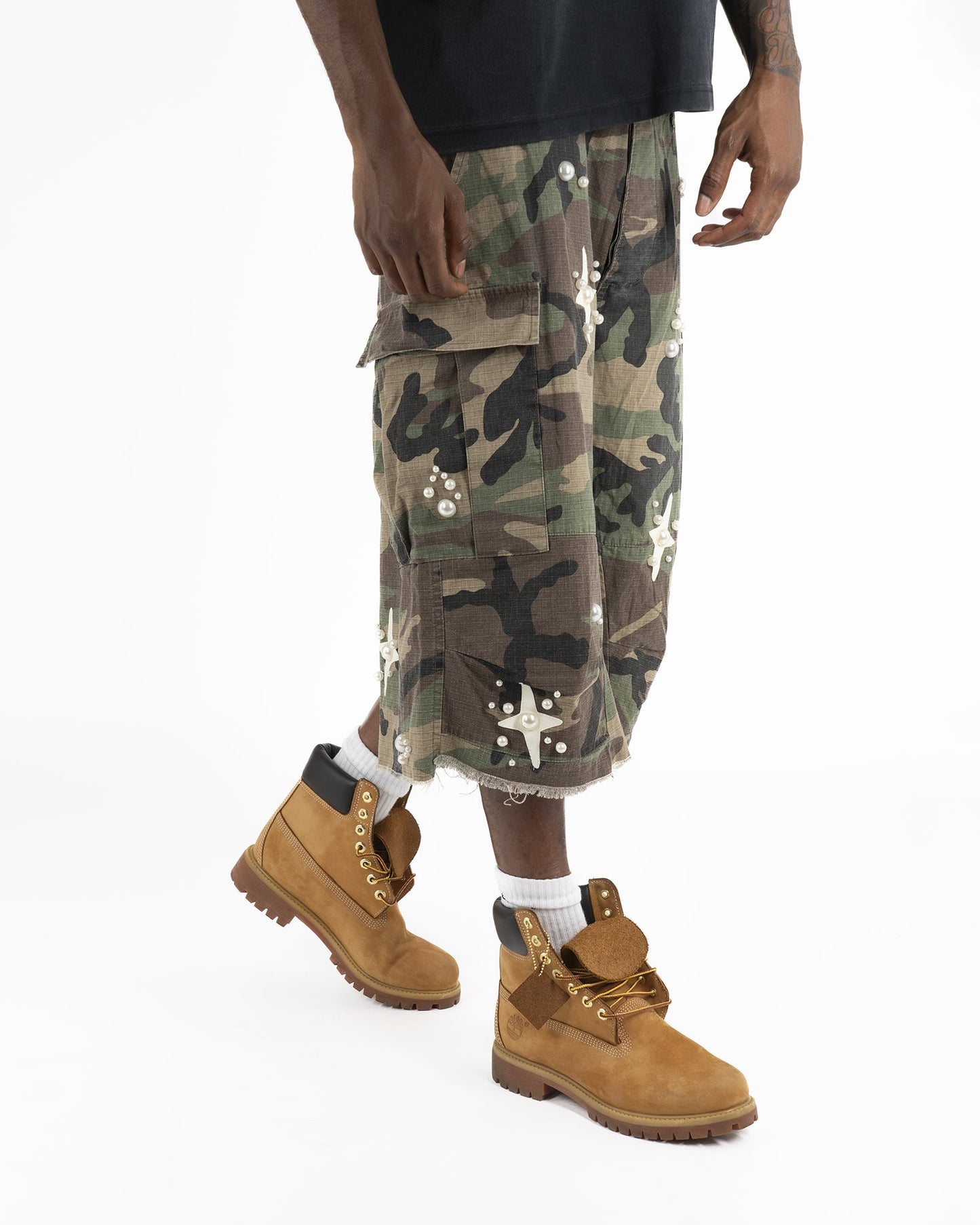 Bermuda Cargo Camo™ | Con Applicazioni di Perle e Stelle