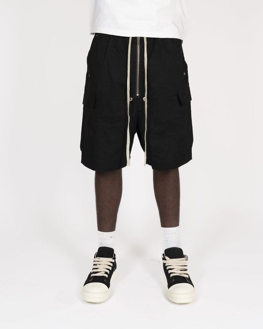 Bermuda Streetwear Neri™ | Chiusura con Zip e Dettagli a Contrasto