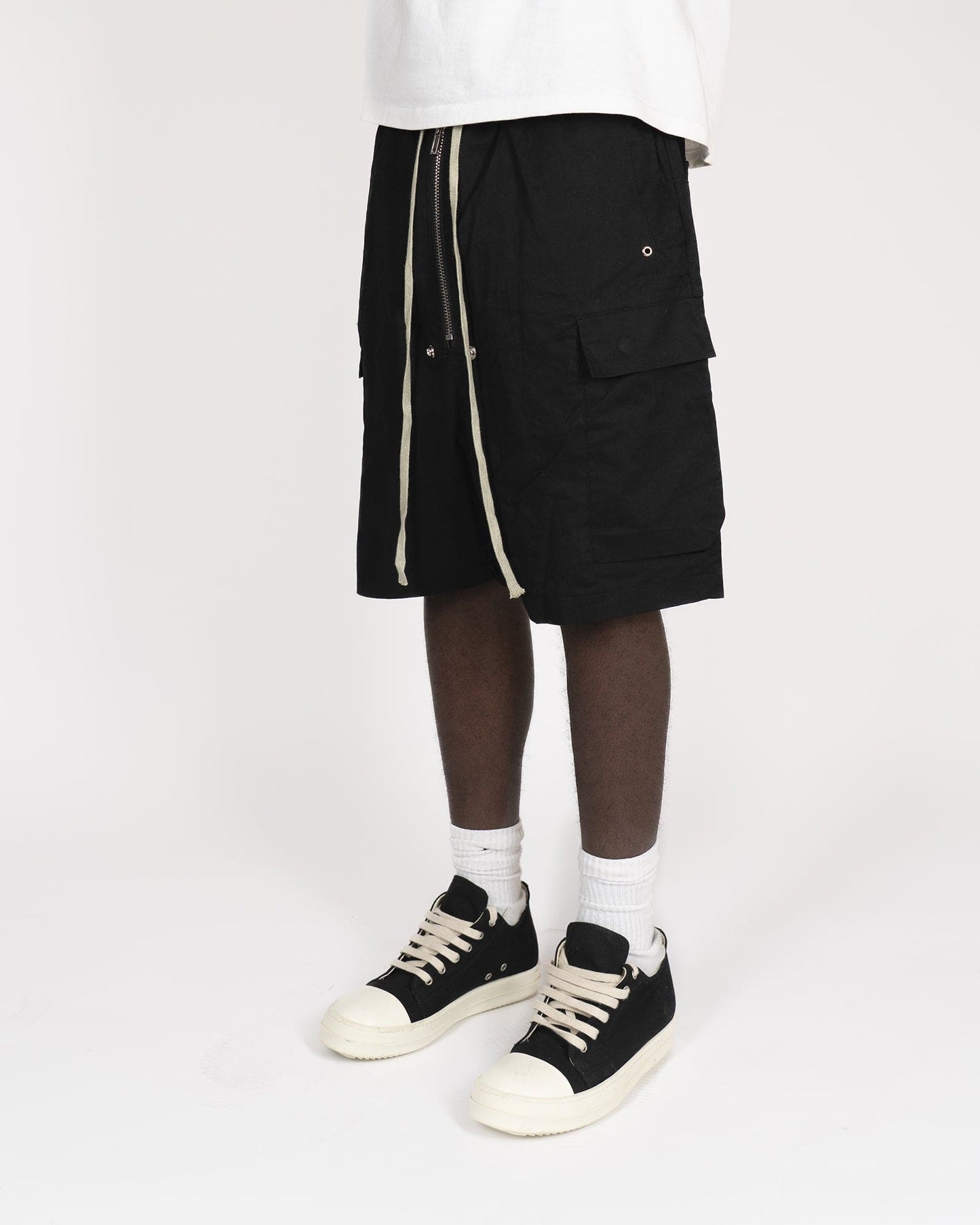 Bermuda Streetwear Neri™ | Chiusura con Zip e Dettagli a Contrasto