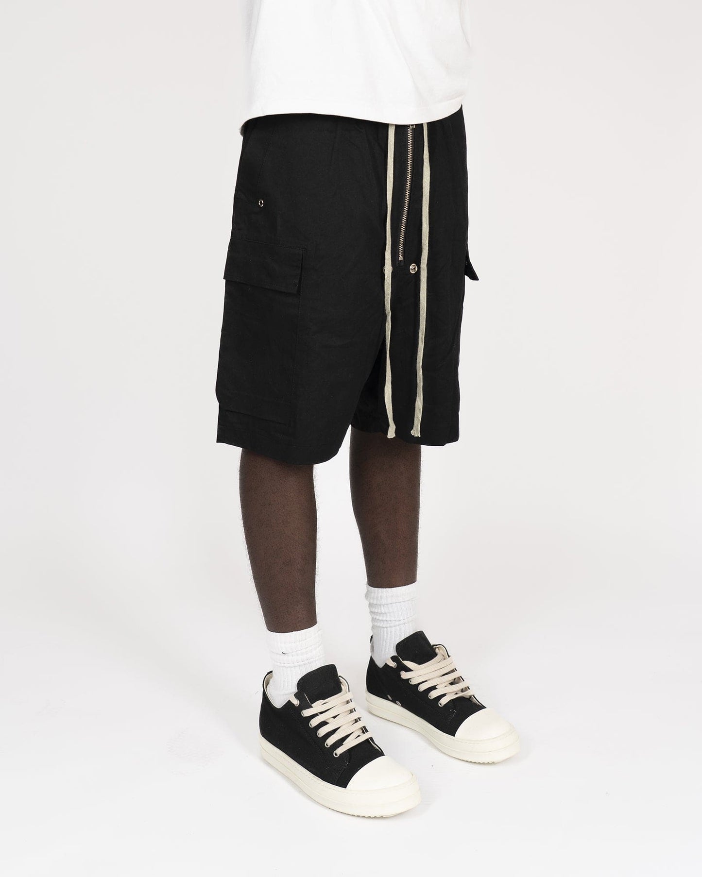Bermuda Streetwear Neri™ | Chiusura con Zip e Dettagli a Contrasto