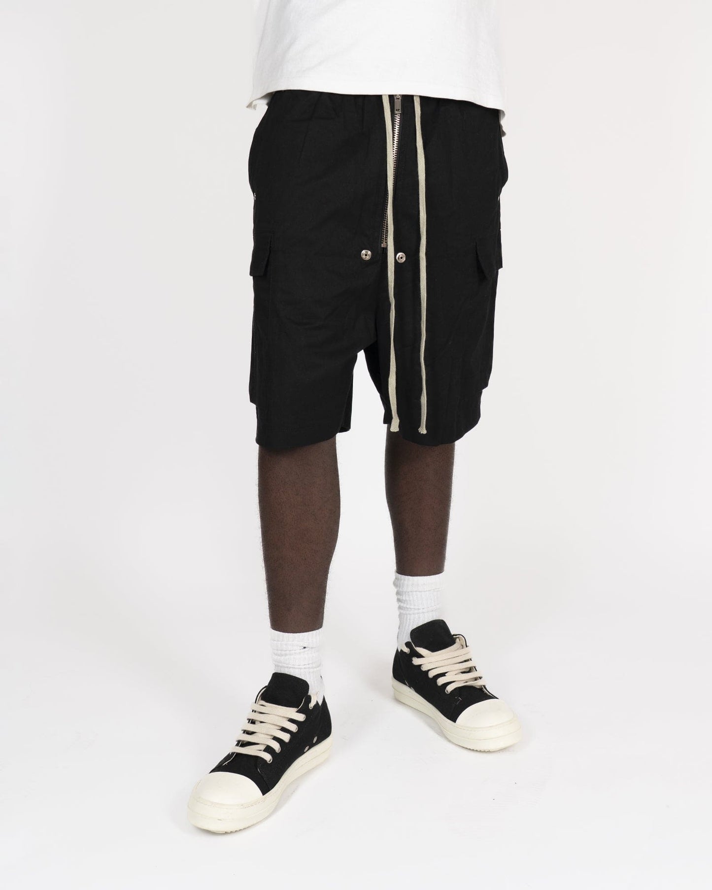 Bermuda Streetwear Neri™ | Chiusura con Zip e Dettagli a Contrasto