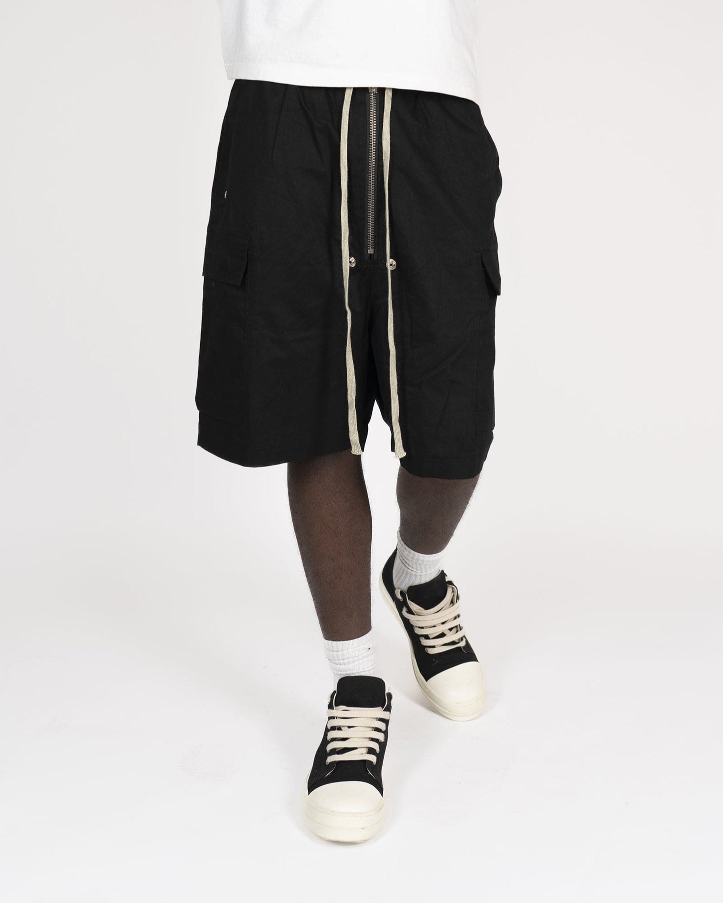 Bermuda Streetwear Neri™ | Chiusura con Zip e Dettagli a Contrasto