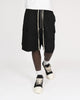 Bermuda Streetwear Neri | Chiusura con Zip e Dettagli a Contrasto