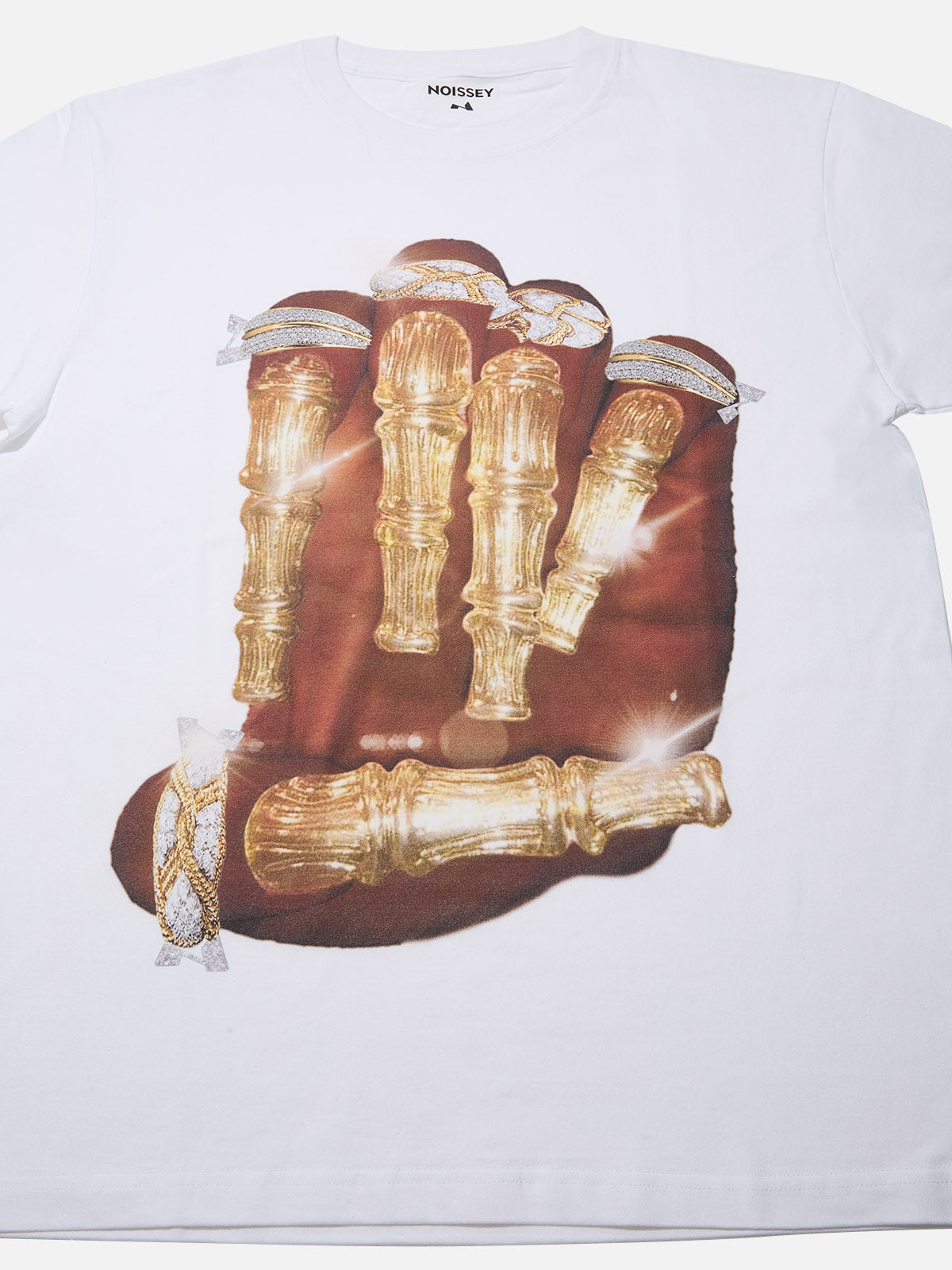 BOUNCE BACK™ | Maglia Crop Streetwear con Grafica Mano e Unghie Dorate