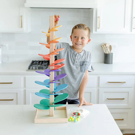 <tc>Montessori Sensory Toy for Kids™ | Rainbow Tree with Wooden Balls</tc>