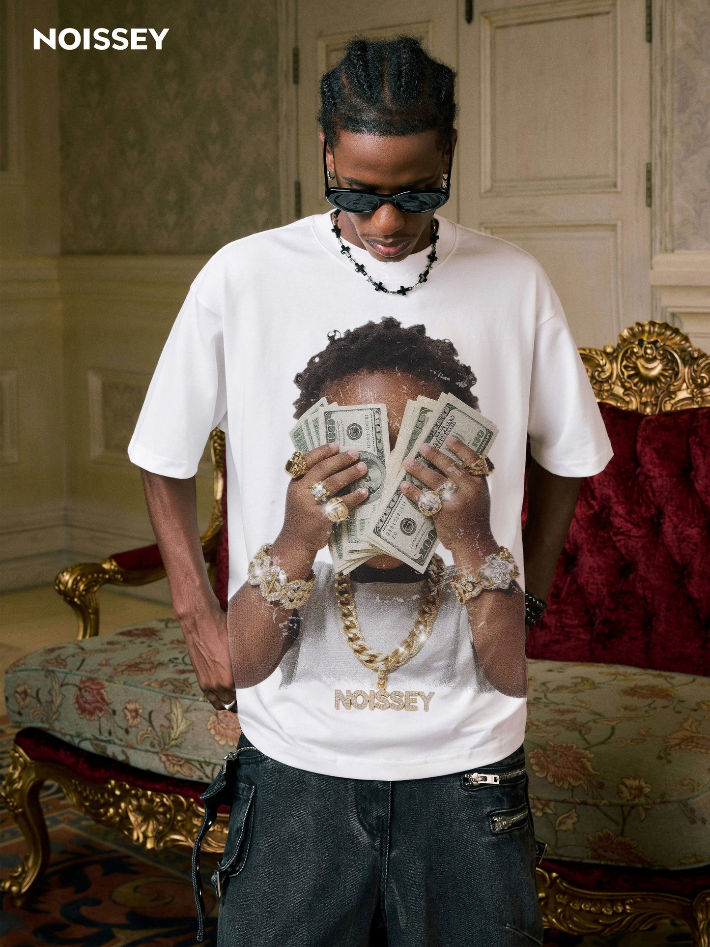 BOUNCE BACK™ | Maglia Oversize con Stampa Vintage Wealthy Baby