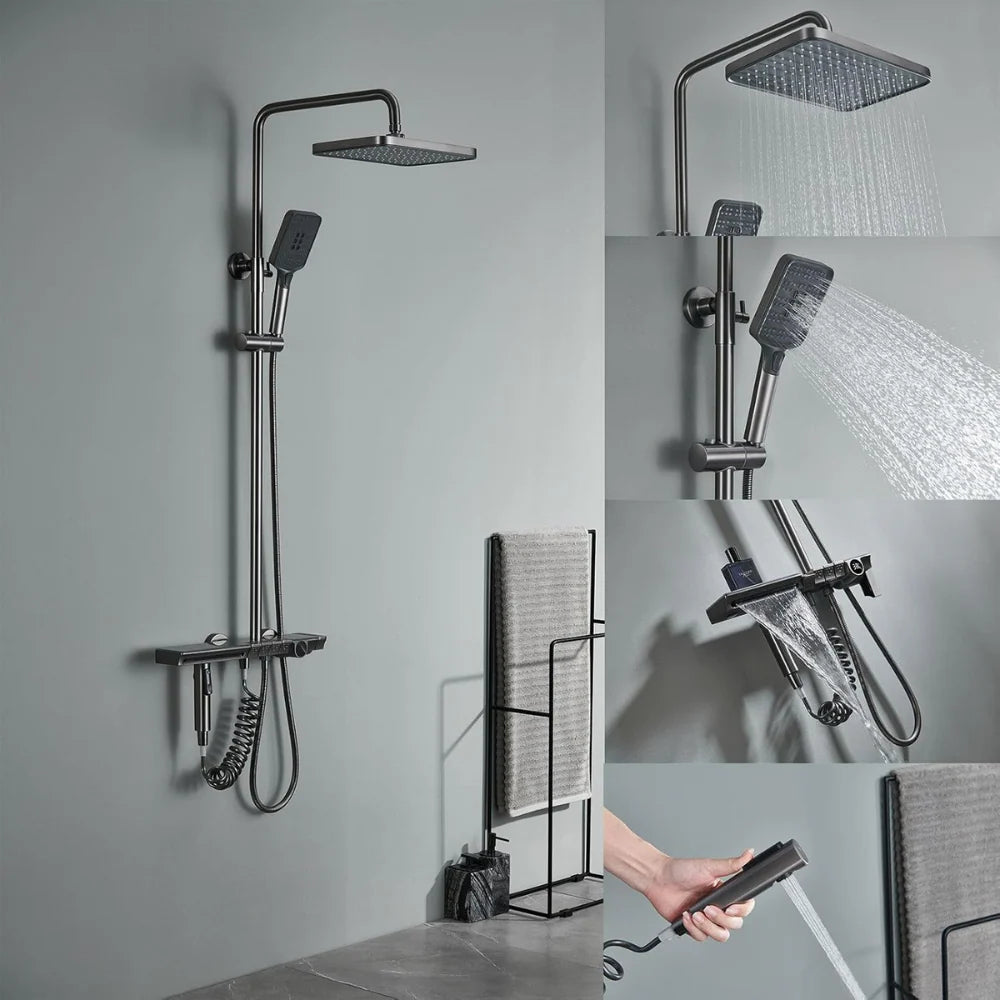 <tc>Luxury Spa Shower™ | Full Kit with Thermostatic Mixer and Adjustable Jets</tc>