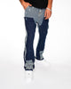 Flared Denim | Jeans Flare Patchwork Bicolore