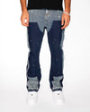 Flared Denim™ | Jeans Flare Patchwork Bicolore