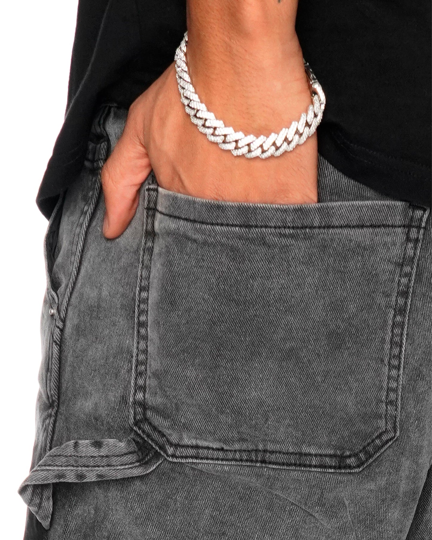 Flared Denim™ | Jeans Flare Nero-Grigio
