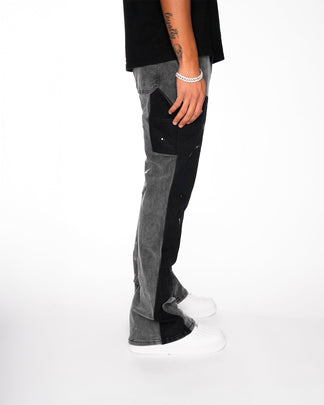Flared Denim™ | Jeans Flare Nero-Grigio