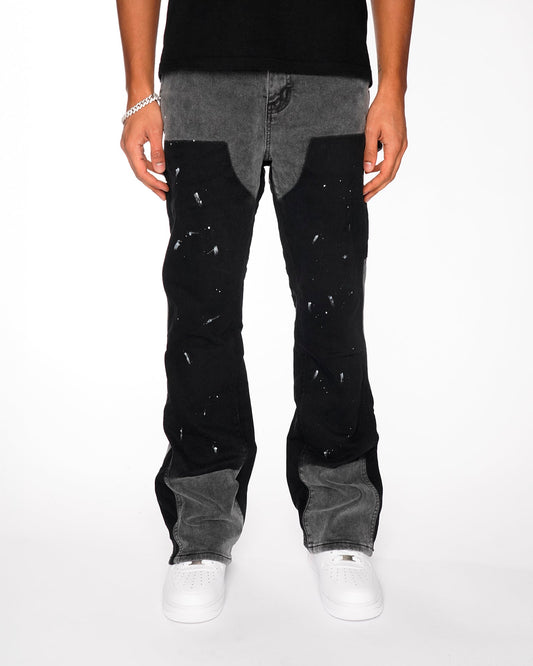 Flared Denim™ | Jeans Flare Nero-Grigio