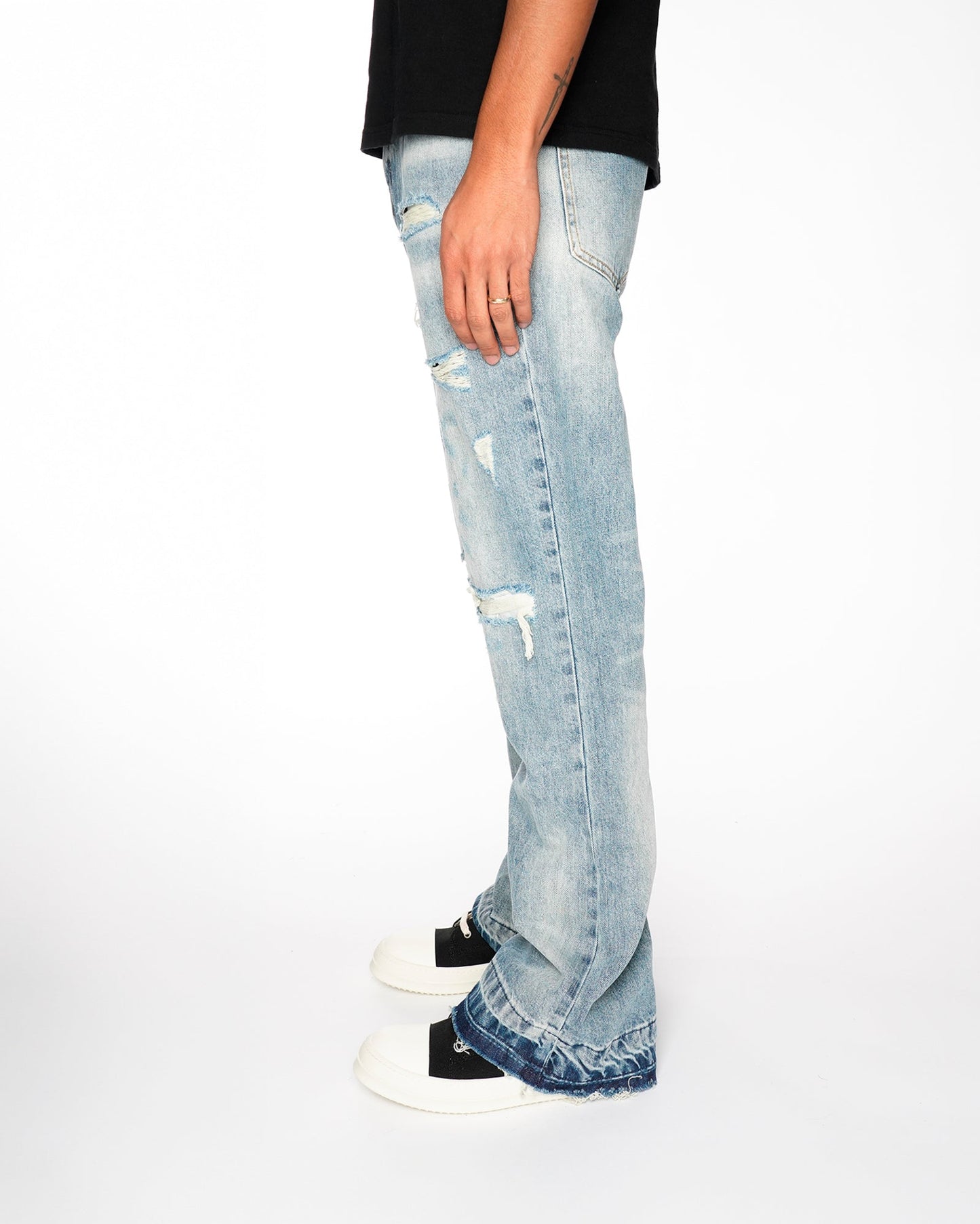 Jeans Strappati™ | Stile Streetwear in Denim Chiaro