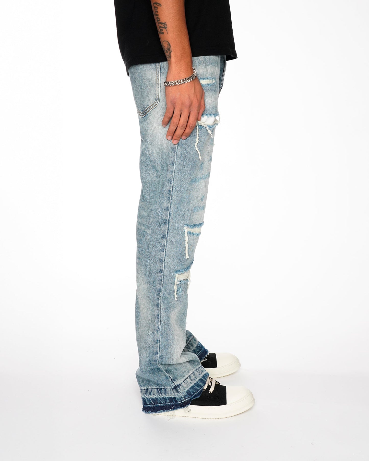Jeans Strappati™ | Stile Streetwear in Denim Chiaro