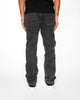 Flared Denim | Jeans Flare Nero con Inserti Blu