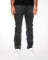 Flared Denim™ | Jeans Flare Nero con Inserti Blu