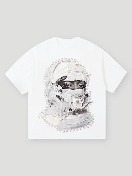 BOUNCE BACK™ | T-Shirt Streetwear con Stampa Cappuccio
