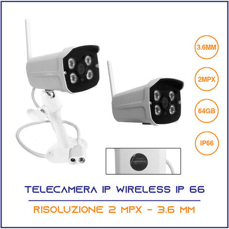 Telecamera IP WiFi da Esterno – P2P, IR, Slot SD, Wireless