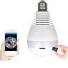 Lampadina con Telecamera 360° WiFi – IP Camera Panoramica con Visione Notturna