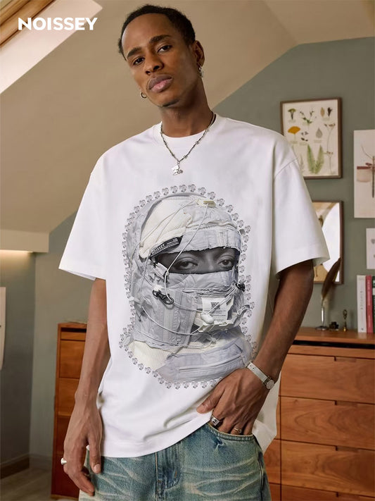 BOUNCE BACK™ | T-Shirt Streetwear con Stampa Cappuccio