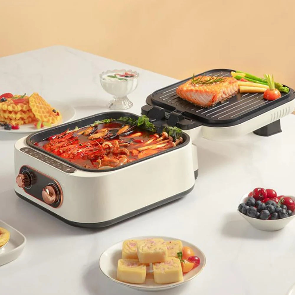 <tc>2-in-1 Multifunction Electric Grill™ | Grill, Cook &amp; Boil with 180° Opening</tc>