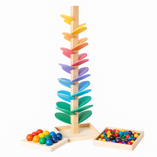 <tc>Montessori Sensory Toy for Kids™ | Rainbow Tree with Wooden Balls</tc>