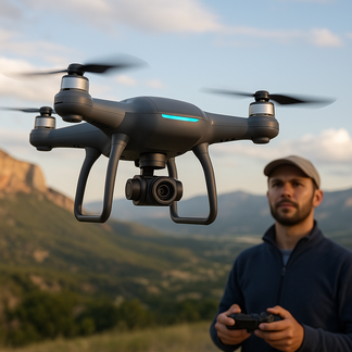 Drone 8k flies up to 10000m with free propeller protection!