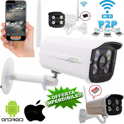 Telecamera IP WiFi da Esterno – P2P, IR, Slot SD, Wireless