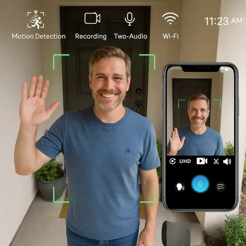 Wireless Smart Video Doorbell | No Subscription Needed | High-Definition Camera Doorbell MigliorPrezzi.com