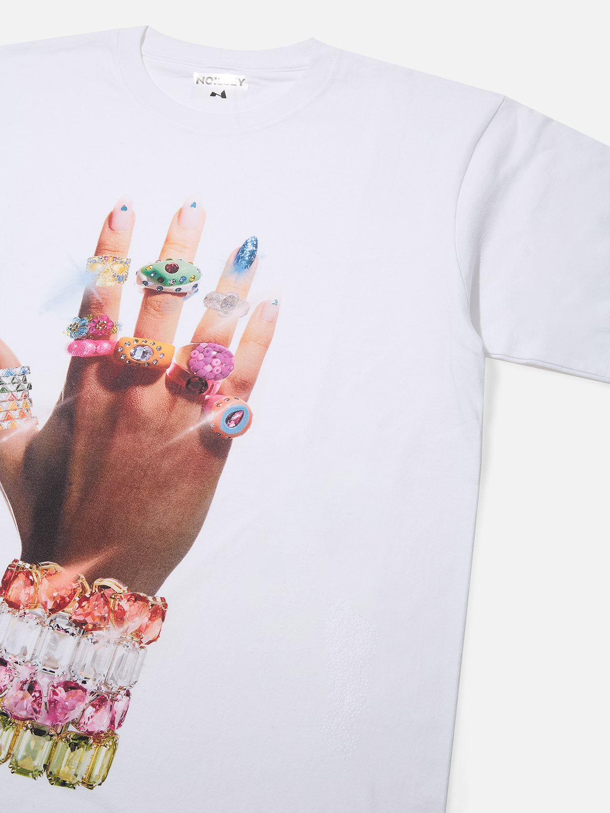 BOUNCE BACK™ | T-Shirt Streetwear con Stampa Artistica di Anello e Bracciale