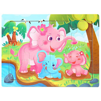 Puzzle in Legno 3D Animali e Traffico  30 Pezzi Educativi