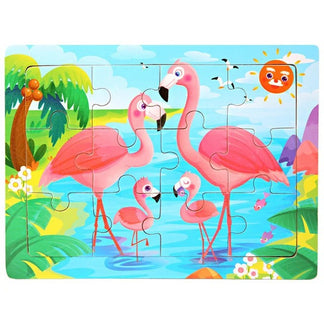 Puzzle in Legno 3D Animali e Traffico  30 Pezzi Educativi