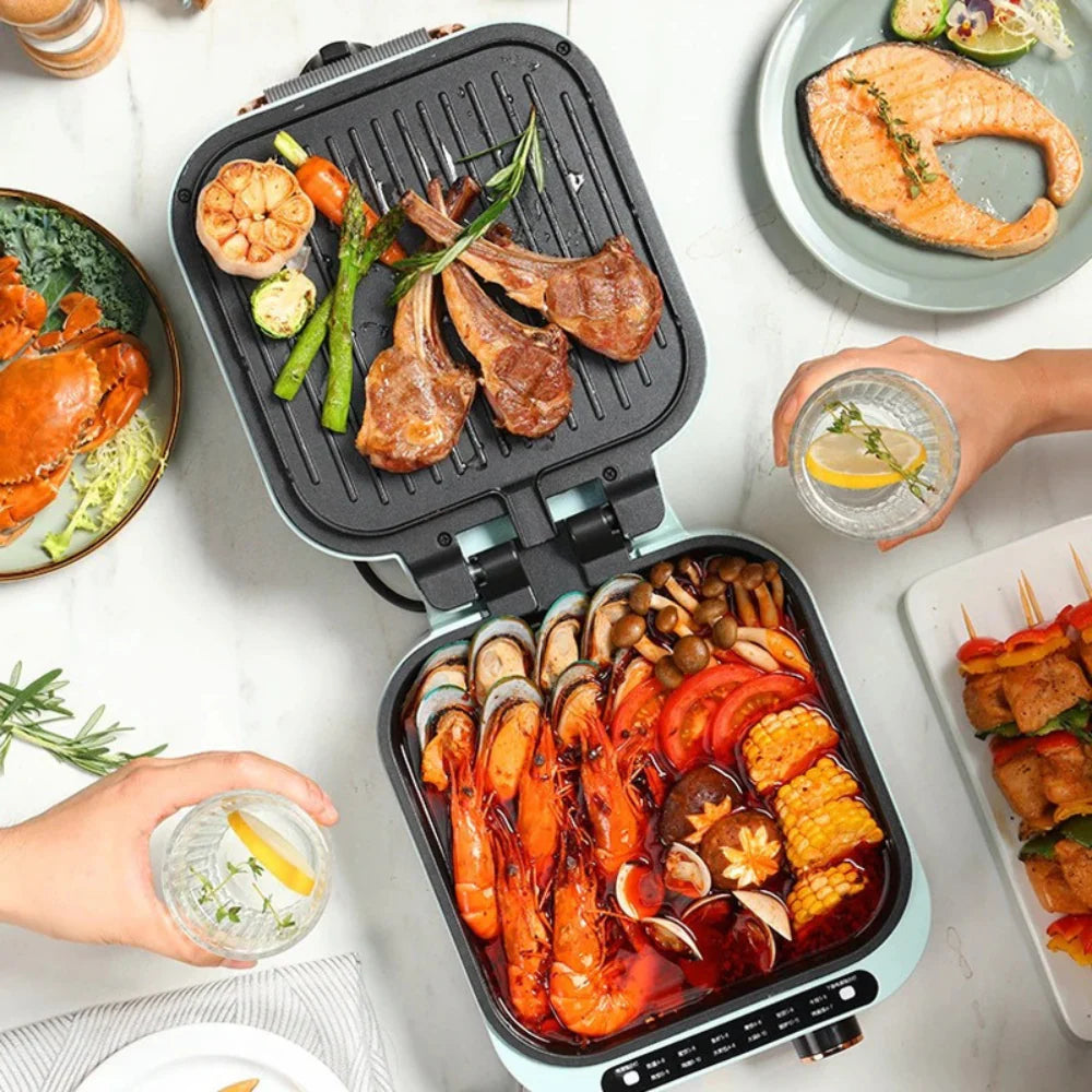 <tc>2-in-1 Multifunction Electric Grill™ | Grill, Cook &amp; Boil with 180° Opening</tc>
