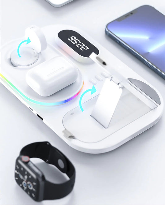 4 in 1 wireless charger - Digital orientation and integrated night light