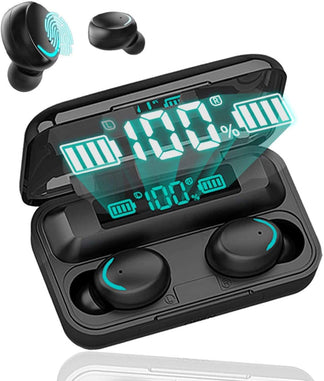 Bluetooth 5.0 wireless headphones in Auricular Waterproof Ear with LED display