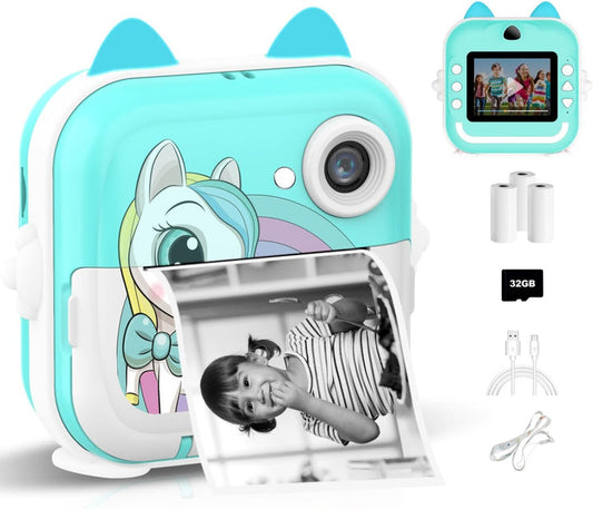 Children's camera with instant print print