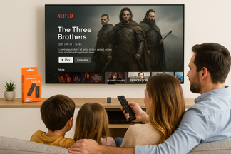 Smart TV Android 4K-8GB RAM, 128GB, Fast Wi-Fi and mouse remote control