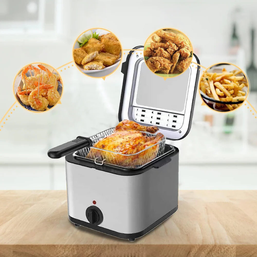 Mini Friggitrice Elettrica | Compatta, Veloce e Sicura